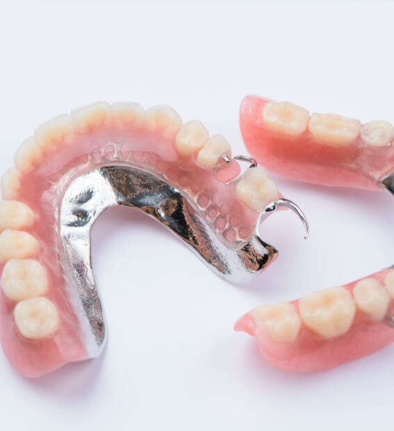 Denture and partial denture prior to placement